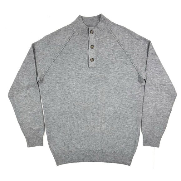 Peter Millar Parkway Textured 3-Button Mockneck Sweater Mens